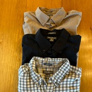 3 Eddie Bauer Twill Button Ups